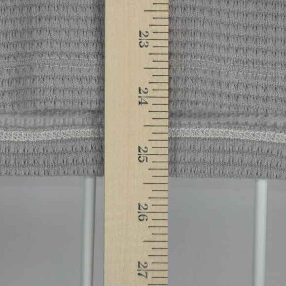 Doe & Rae Sweater Women Large Gray Pink Colorblock Waffle Knit Ruffle Cozy - Picture 7 of 8